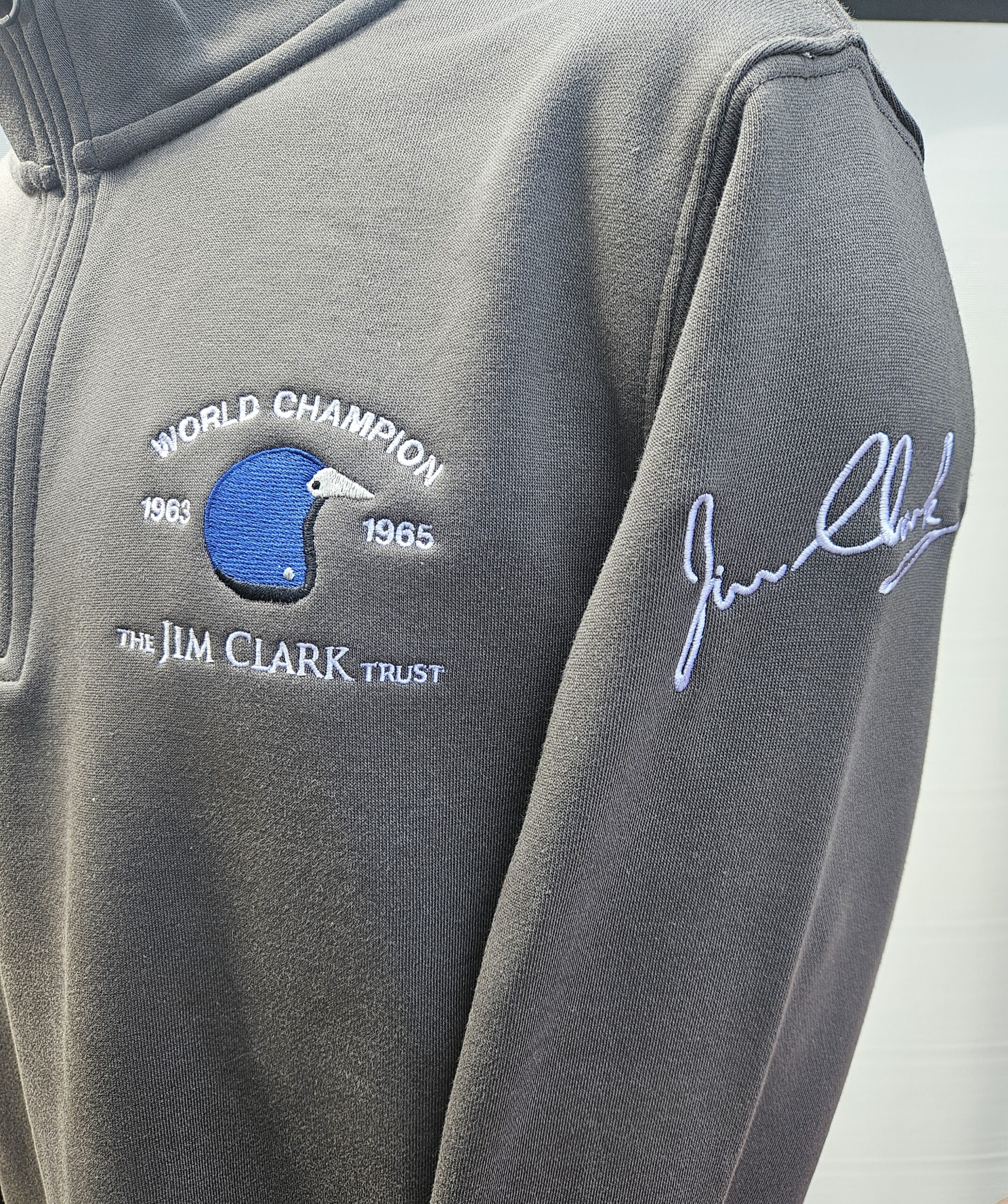 1/4 Zip Grey Sweatshirt - Image 2